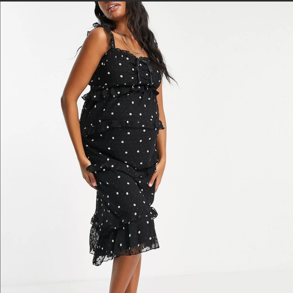 ASOS DESIGN Maternity tiered midi dress